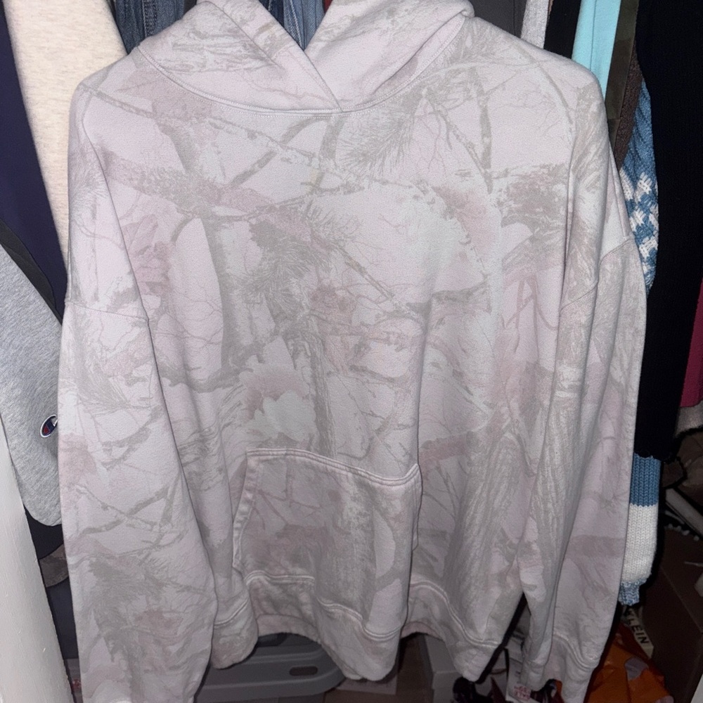 Hollister Light Pink Camo Hoodie